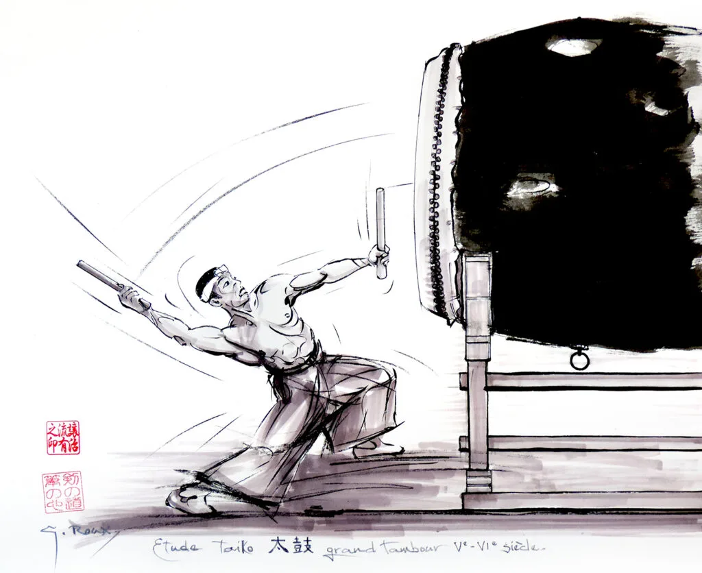 Dessins – Kendo Iaido Sumo_013 — Georges Roux