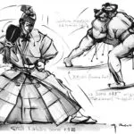 Dessins – Kendo Iaido Sumo_024 — Georges Roux