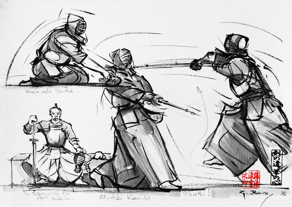 Dessins – Kendo Iaido Sumo_026 — Georges Roux