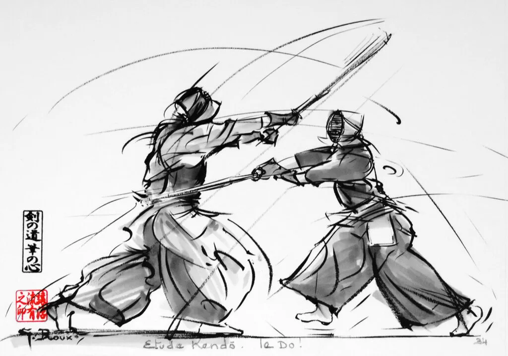 Dessins – Kendo Iaido Sumo_027 — Georges Roux