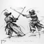 Dessins – Kendo Iaido Sumo_030 — Georges Roux