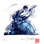 Linogravure Iaido — Georges Roux