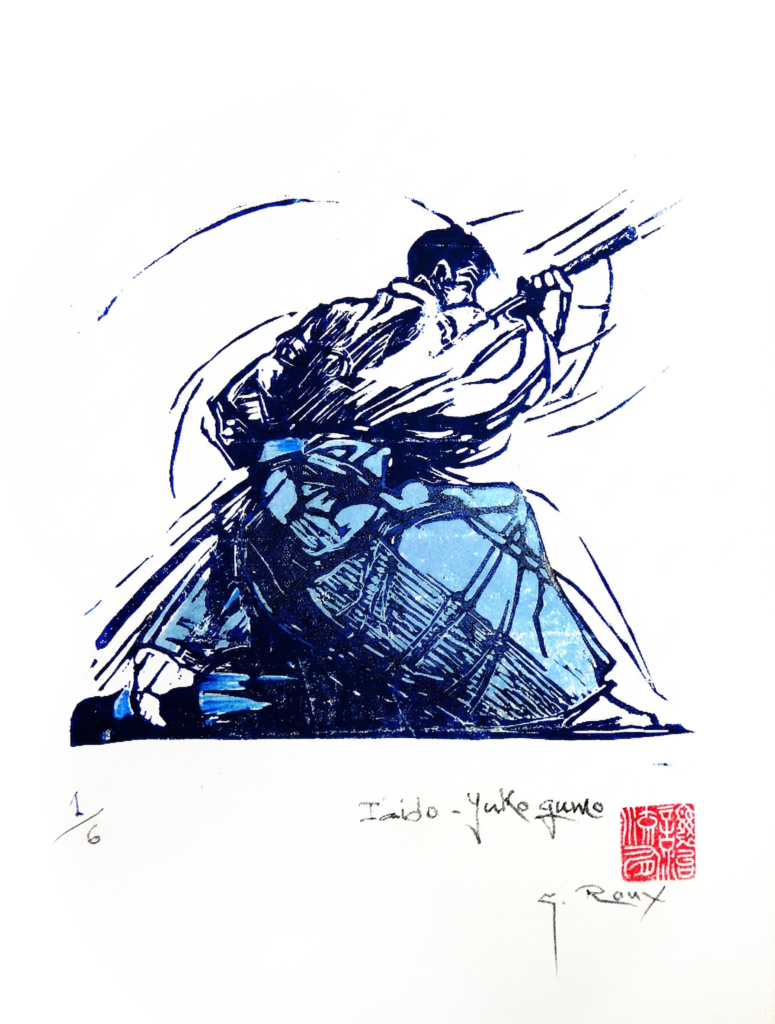 Linogravure Iaido