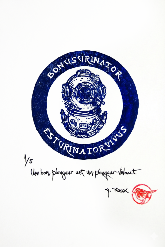 Linogravure Plongeur01