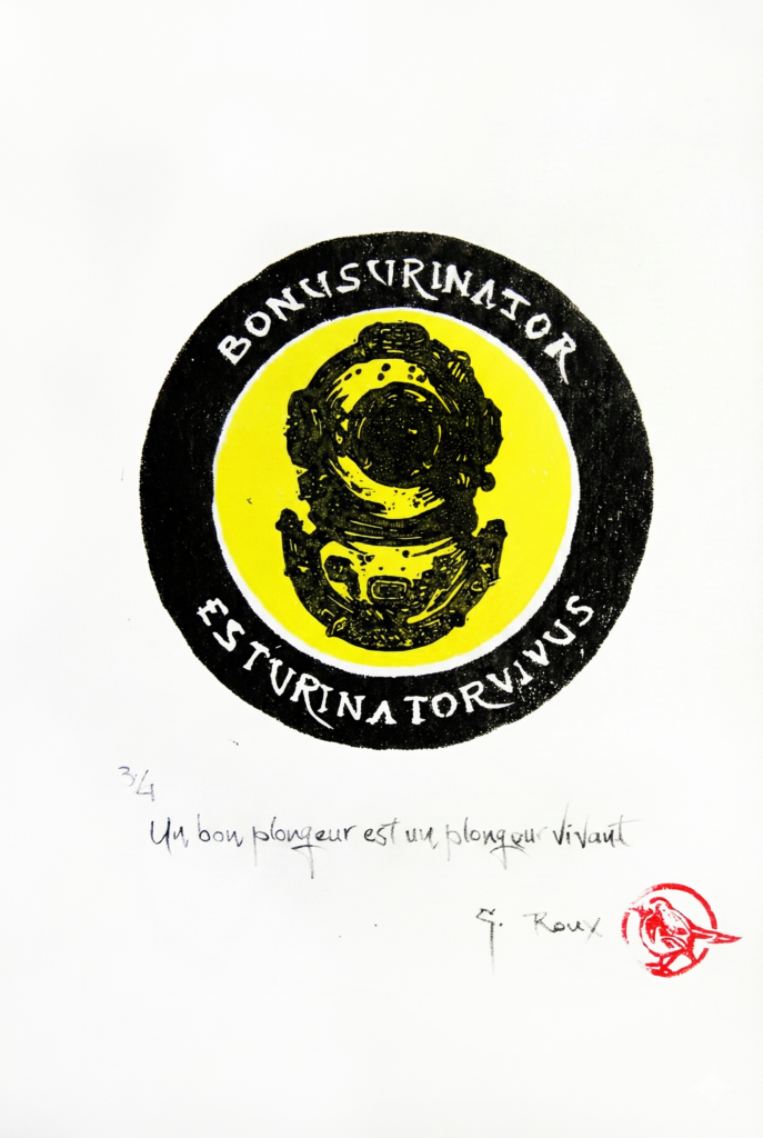 Linogravure Plongeur02